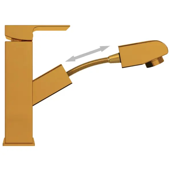 Vannitoasegisti väljatõmmatava tilaga, kuldne, 157 x 172 mm – 5