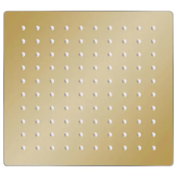 Kuldne kandiline vihmaduši pea, roostevaba teras, 20 x 20 cm – 2