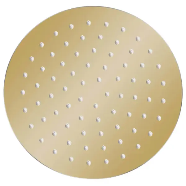 Vihmadušiotsik katlakivivastaste veeaukudega, kuldne roostevaba teras, ümar, 20 cm – 2