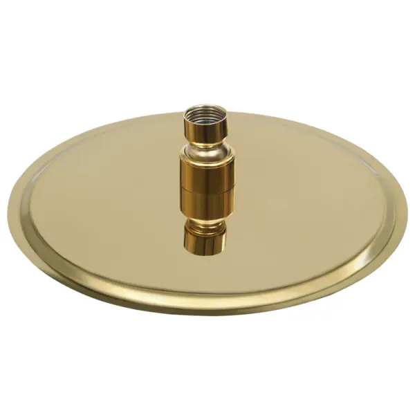 Vihmadušiotsik katlakivivastaste veeaukudega, kuldne roostevaba teras, ümar, 20 cm – 4