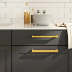 Kuldsed roostevabast terasest kapi käepidemed, 5 tk, ava 224 mm