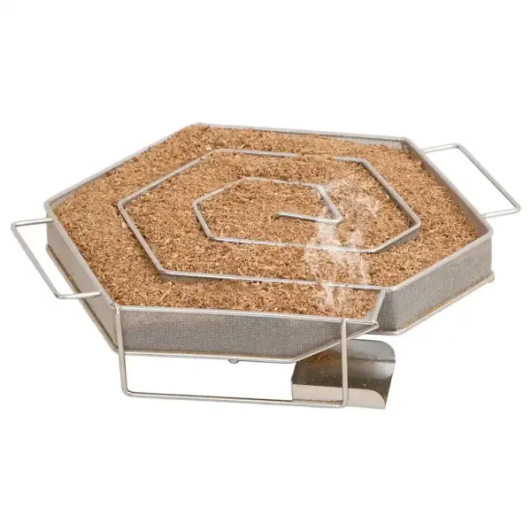 Külmsuitsu generaator kuusnurkne, roostevaba teras, 22,5 x 22 x 4,5 cm – 2