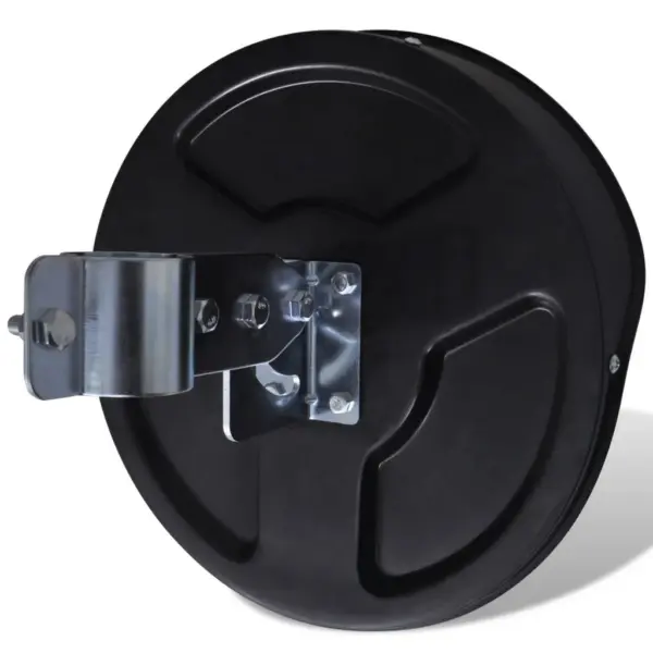 Kumer õue liikluspeegel päikese- ja vihmakattega, PC plast, must, 30 cm – 4