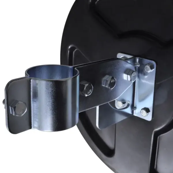 Kumer õue liikluspeegel päikese- ja vihmakattega, PC plast, must, 30 cm – 5