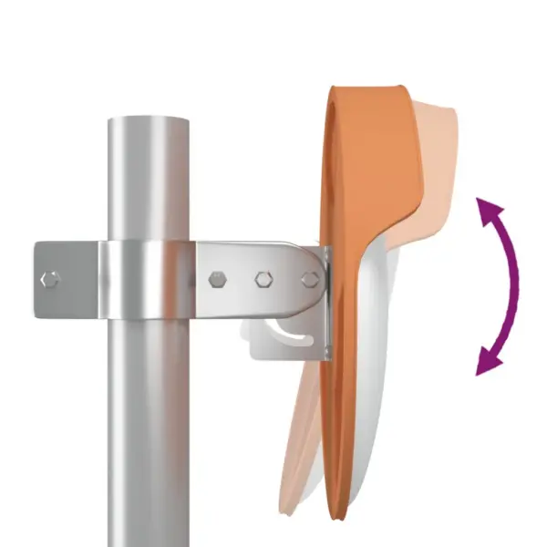 Kumer õue liikluspeegel varjuga, oranž, polükarbonaat, Ø 30 cm – 6