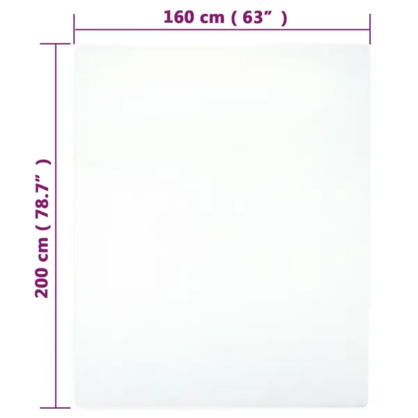 Kummiga voodilina, valge puuvill, 160 x 200 cm – 4