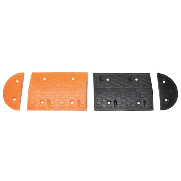 Kummist kiirusetõke, kollane ja must, 129 x 32,5 x 4 cm – 4