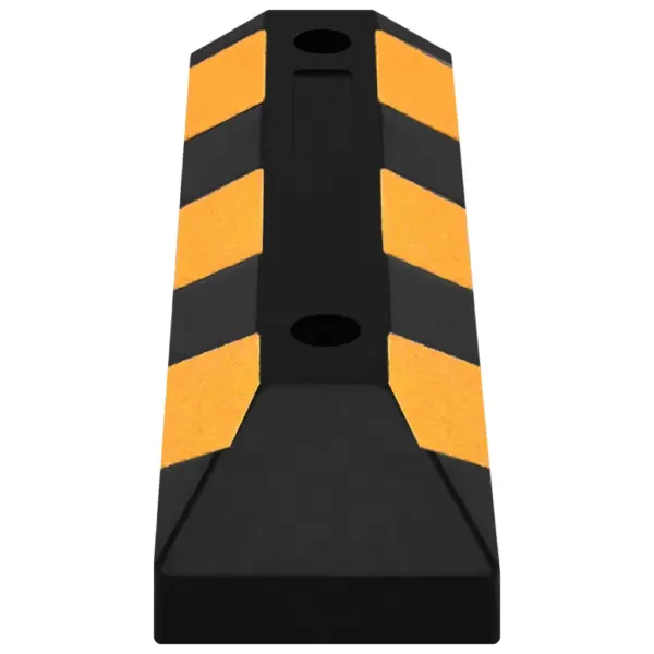 Kummist parkimistõkked helkuritega, 2 tk, kollane/must, 56 x 15 x 10 cm – 5