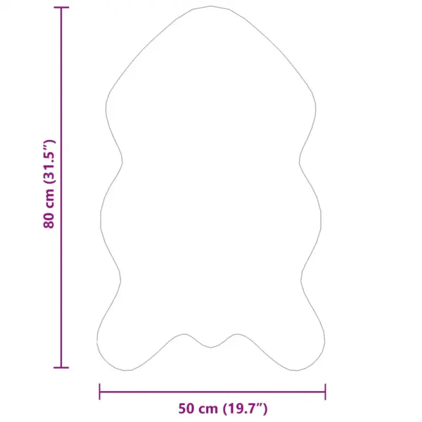 Kreemikas kunstlambanaha vaip Tafalla, 50 x 80 cm, polüester – 11