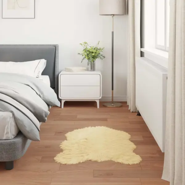 Kreemikas kunstlambanaha vaip Tafalla, 50 x 80 cm, polüester – 4