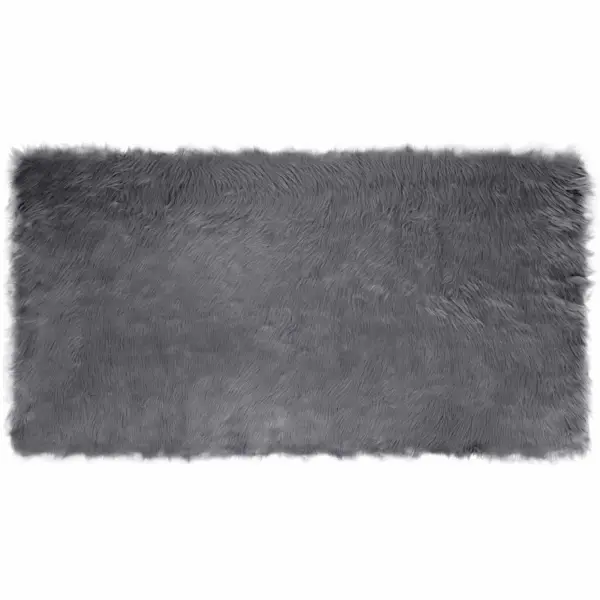 Kunstlambanaha vaip Tafalla, antratsiit, 80 x 150 cm, polüester – 2