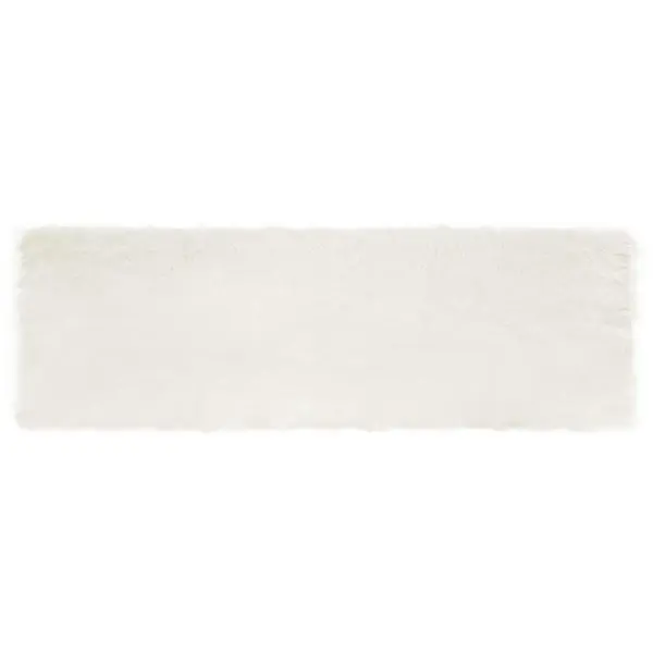 Kunstlambanaha vaip Tafalla, valge, kõrge karvaga, 80 x 250 cm, polüester – 2