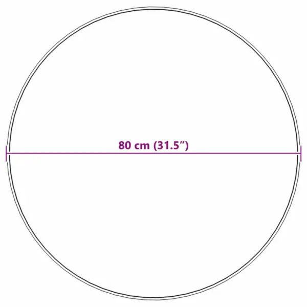 Kunstlambanaha vaip Tafalla, ümmargune, antratsiit, Ø 80 cm, polüester – 10