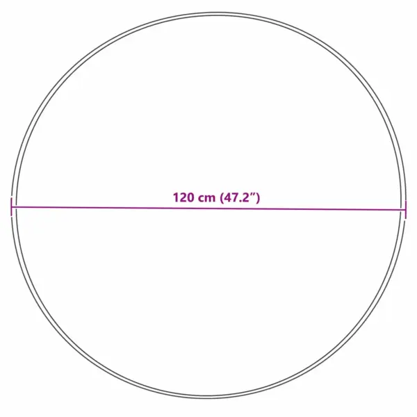 Ümmargune kunstlambanaha vaip Tafalla, kreemjas polüester, Ø 120 cm – 10