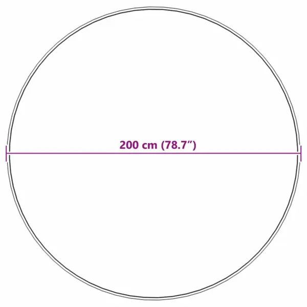 Ümmargune kunstlambanaha vaip Tafalla, must, Ø 200 cm, polüester – 10