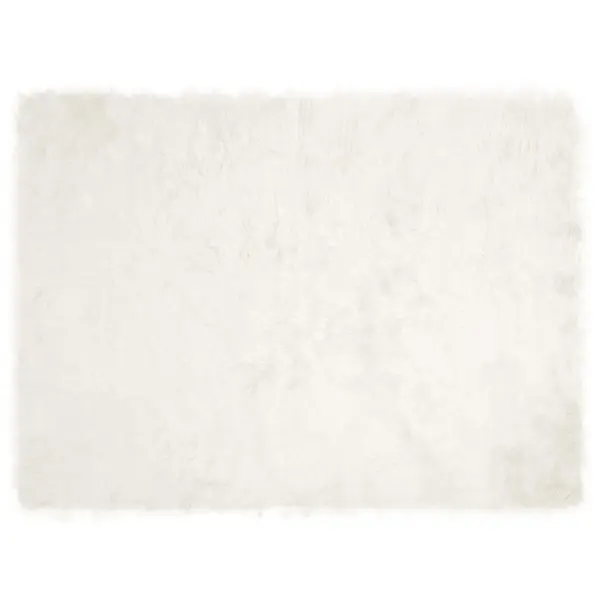 Kunstlambanaha vaip Tafalla, valge, kõrge karvaga, 160 x 230 cm, polüester – 2