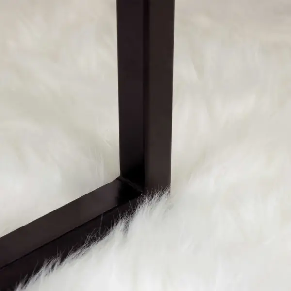 Kunstlambanaha vaip Tafalla, valge, kõrge karvaga, 160 x 230 cm, polüester – 5