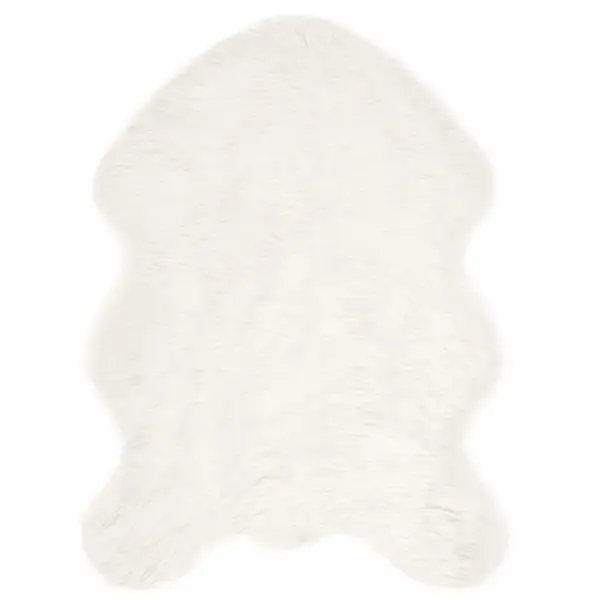 Valge kunstlambanaha vaip Tafalla, polüester, 80 x 120 cm – 2