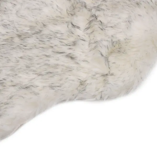 Kunstlambanahast vaip loomanaha kujuga, hallisegu, 90 x 60 cm – 2