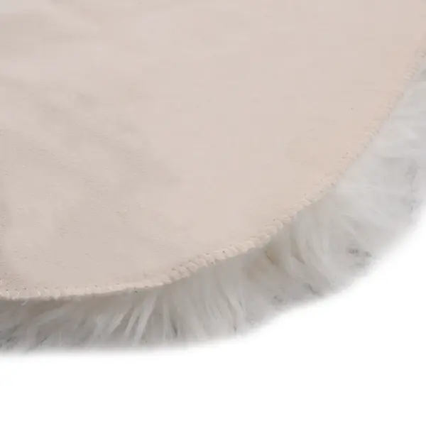 Kunstlambanahast vaip loomanaha kujuga, hallisegu, 90 x 60 cm – 3