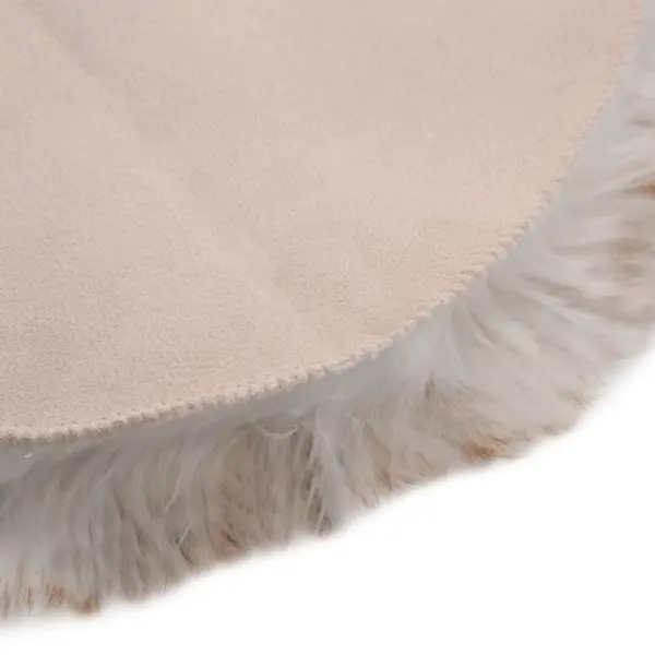 Kunstlambanahast vaip loomanaha kujuga, pruuni segu, 90 x 60 cm – 3