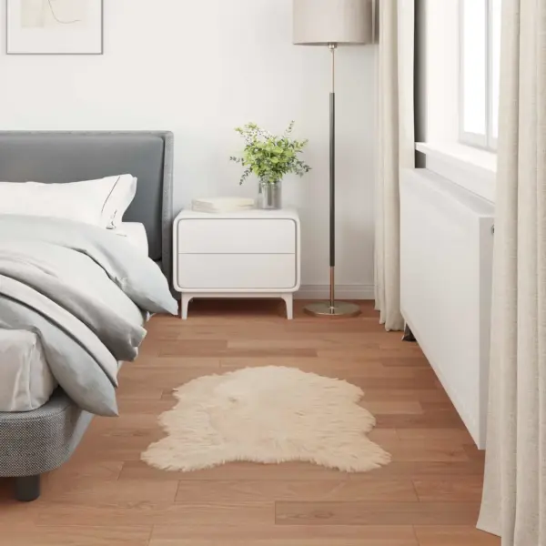 Beež kunstlambanahast vaip Tafalla, polüester, 50 x 80 cm – 4