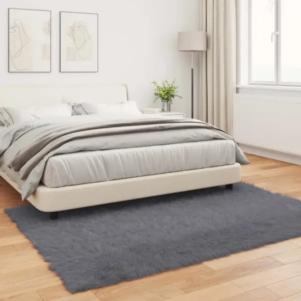 Kunstlambanahast kõrge karvaga vaip Tafalla, antratsiit, 160 x 230 cm, polüester – 4