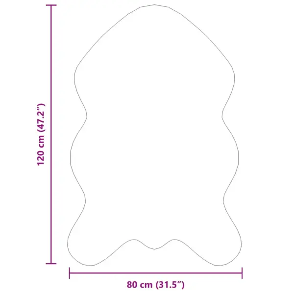 Kunstlambanahast vaip Tafalla, antratsiit, 80 x 120 cm – 11