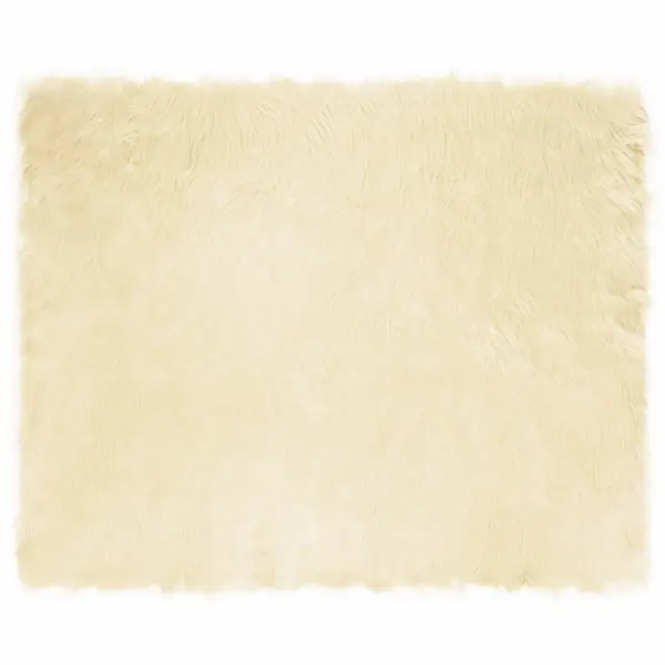 Kreemikas kunstlambanahast vaip Tafalla, kõrge karvaga, 200 x 280 cm – 2