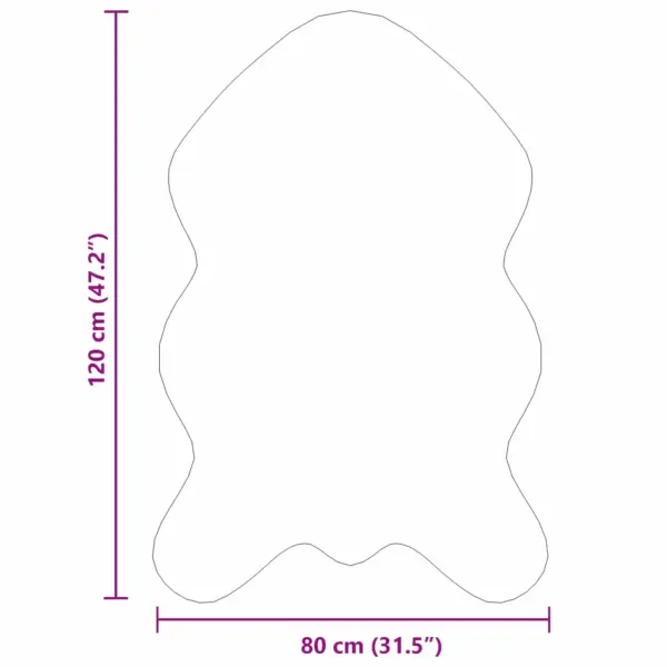 Kunstlambanahast vaip Tafalla, must, kõrge karvaga, 80 x 120 cm, polüester – 11