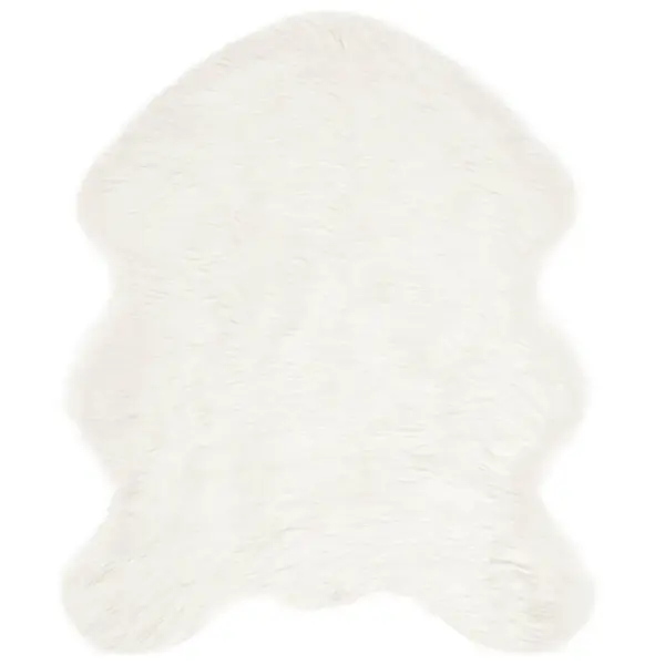 Valge kunstlambanahast vaip Tafalla, polüester, 50 x 80 cm – 2