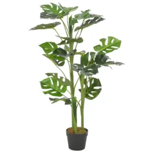 Kunsttaim monstera lillepotiga, roheline, 100 cm, 21 lehega
