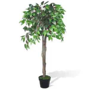 Kunsttaim viigipuu puittüvega, roheline, 110 cm, plastikpotis