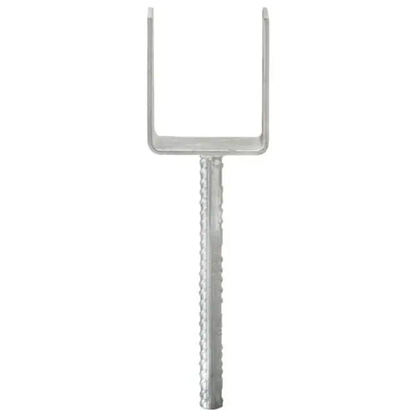 Kuumtsingitud maavaiad postidele, 6 tk, hõbedane, 10 x 6 x 30 cm – 3