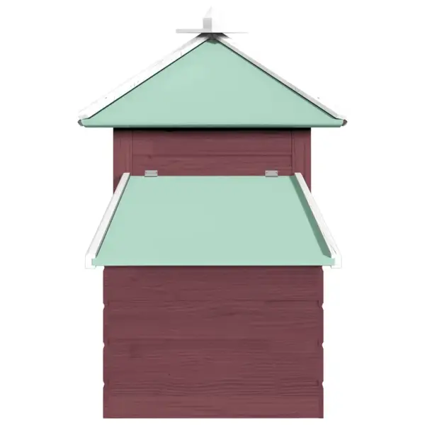 Helepruun kuusepuidust kanakuut pesakastiga ja jooksuaedikuga, 190 x 72 x 102 cm – 5