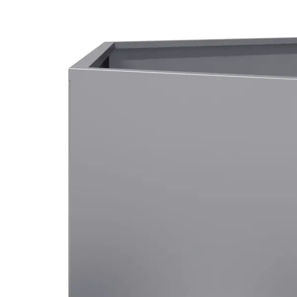 Kuusnurkne aiataimekastide komplekt, 2 tk, hõbedane tsingitud teras, 46 x 40 x 45 cm, ilma põhjata – 10