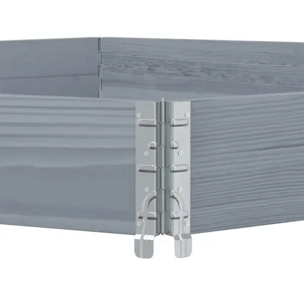 Kuusnurkne taimekast, hall männipuidust, 160 x 160 x 21,5 cm – 6