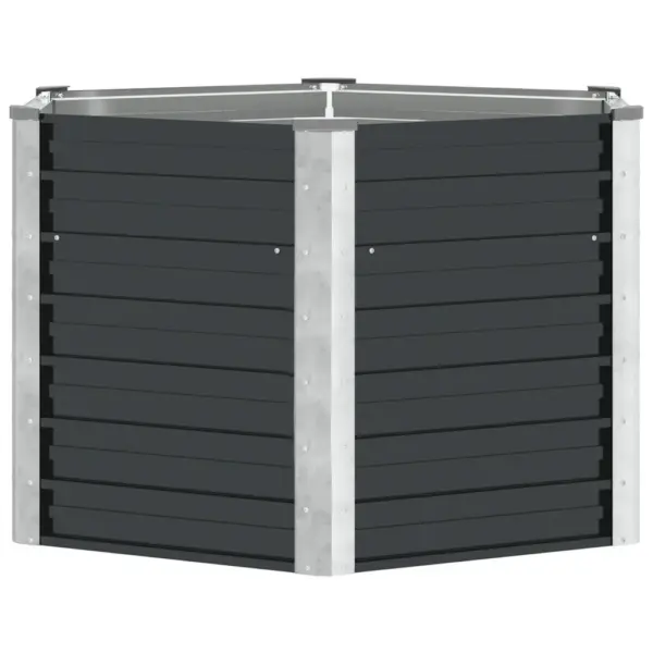 Kuusnurkne metallist taimelava avatud põhjaga, antratsiithall tsingitud teras, 129 x 129 x 77 cm – 5