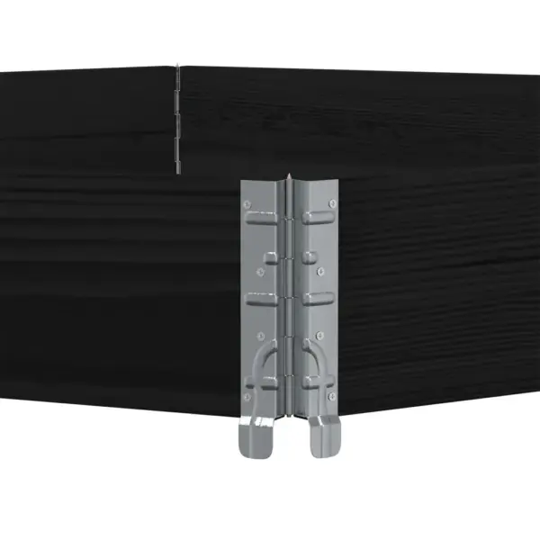 Kuusnurkne taimekast, must männipuit, 160 x 160 x 21,5 cm – 6