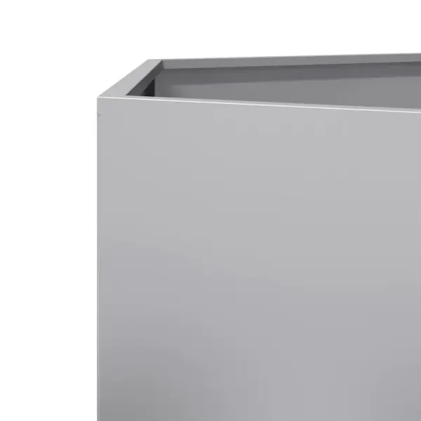 Kuusnurkne aiataimekast tsingitud terasest, hõbedane, 69 x 60 x 45 cm – 7