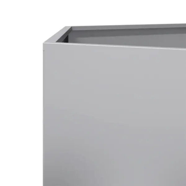 Kuusnurkne tsingitud terasest taimekast aeda, hõbedane, 104 x 90 x 45 cm – 9