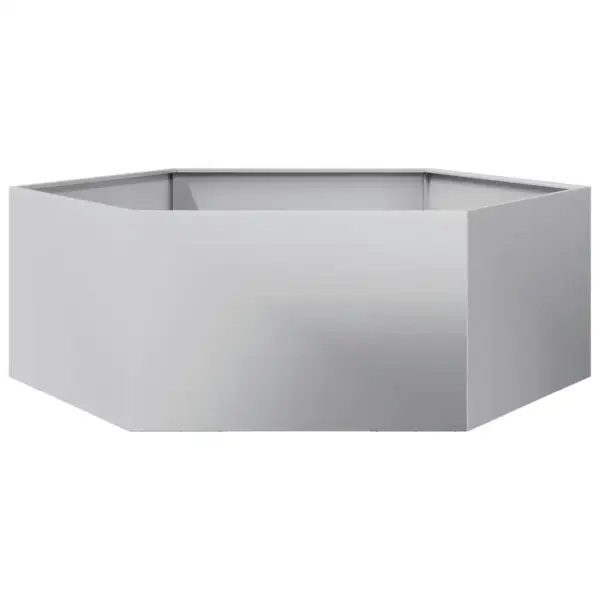 Kuusnurkne aia taimekast, tsingitud teras, 138 x 120 x 45 cm – 6
