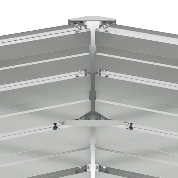 Kuusnurkne tsingitud terasest taimelava avatud põhjaga, hall, 129 x 129 x 77 cm – 8