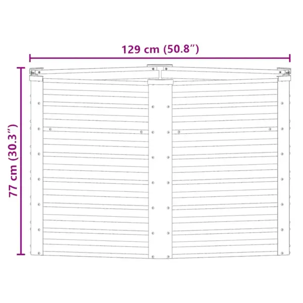 Kuusnurkne tsingitud terasest taimelava avatud põhjaga, hall, 129 x 129 x 77 cm – 10