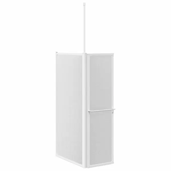 L-kujuline kokkupandav vannisein, 4 paneeli, valge, 70 x 120 x 137 cm – 6