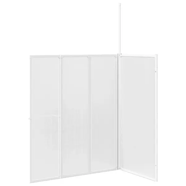 L-kujuline kokkupandav vannisein, 4 paneeli, valge, 70 x 120 x 137 cm – 8