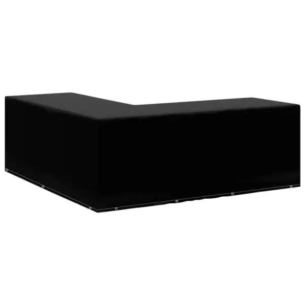 L-kujulised aiamööblikatted, 2 tk, must, 250 x 250 x 90 cm – 4