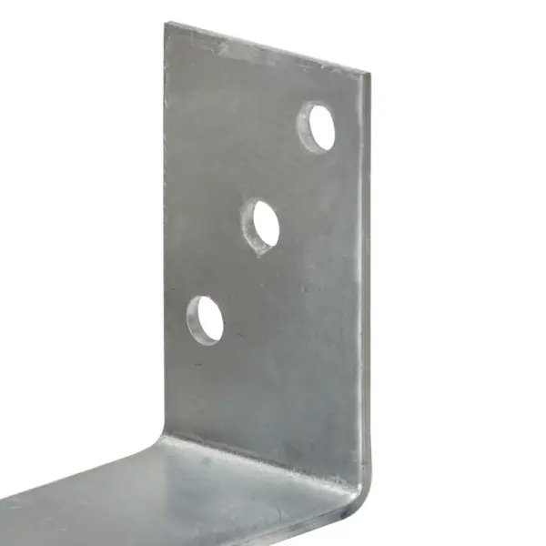 L-kujulised maavaiad eelpuuritud aukudega, 12 tk, hõbedane tsingitud teras, 8 x 6 x 30 cm – 4