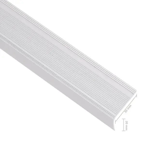 L-kujulised alumiiniumist trepikaitsmed kahepoolse teibiga, 90 cm, 15 tk, hõbedane – 6