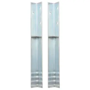 L-kujulised pinnaseankrud mängutorni stabiliseerimiseks, tsingitud teras, 5 x 5 x 50 cm, 2 tk